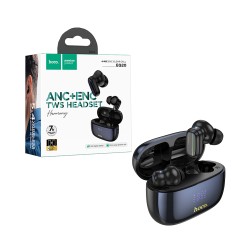 Auscultadores True Sem Fio Hoco EQ20 Rhyme ANC+ENC Preto